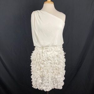 Aidan Aidan Maddox womens floral appliqué dress